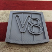 Kaiser Jeep style V8 Badge emblem - Thumbnail 1