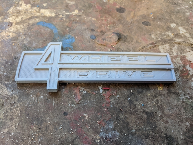 Badge Emblem for  Jeepster Commando 4wheel drive 3D Print 379753