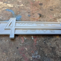 Small Badge Emblem for  Jeepster Commando 4wheel drive 3D Printing 379753