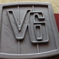 V6 badge Emblem for Classic Jeeps - Thumbnail 1