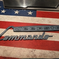 Small Jeepster Commando Hood Badge Emblem Jeep 3D Printing 379760