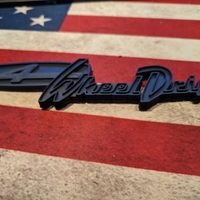 4wheel drive badge Jeep Jeepster Comando emblem - Thumbnail 2