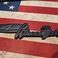 4wheel drive badge Jeep Jeepster Comando emblem - Thumbnail 3