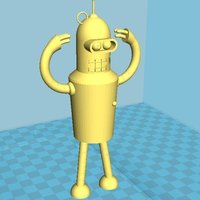 Bender from Futurama Keychain - Thumbnail 1