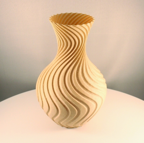 3D Printed Swoosh Vase, "Vase mode" print by Erwin Boxen Pinshape