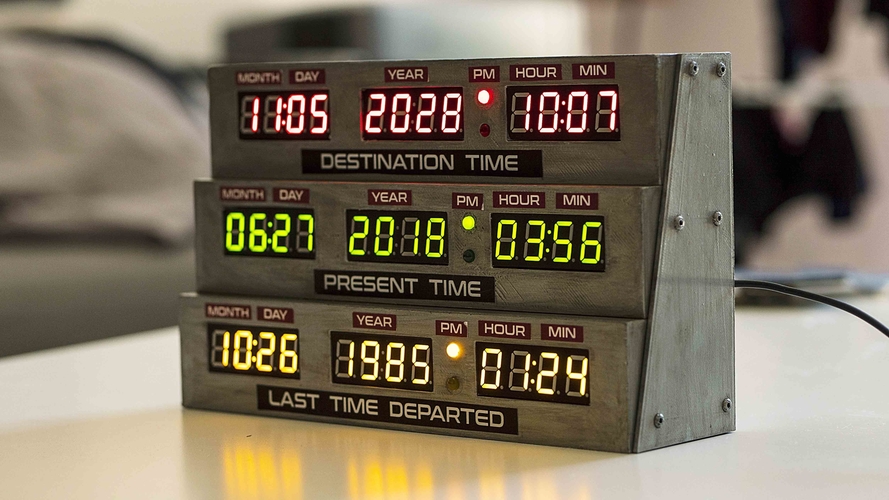 Futuristic clock BTTF style 3D Print 379957