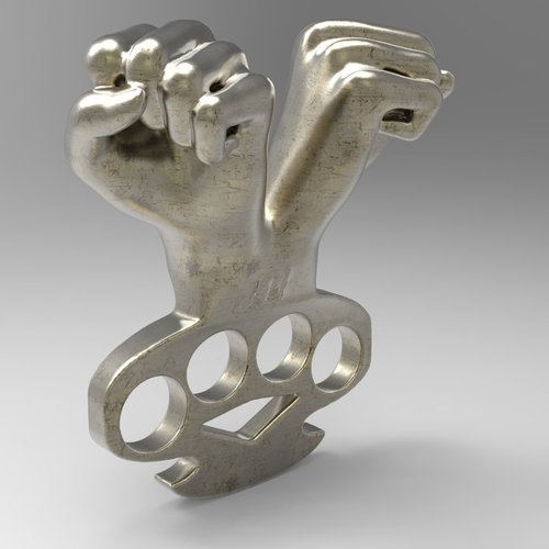 Knuckle Duster Two Fists 3D Print 38005