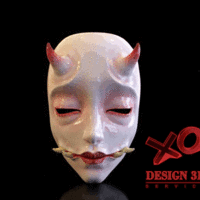 Small mask  Japan (japanese horror style mascara) 3D Printing 380082