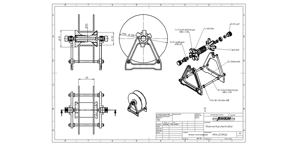 Filament-Rollenhalter 3D Print 380142