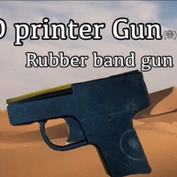Small 3D printer Rubber band Gun(총) 3D Printing 380184