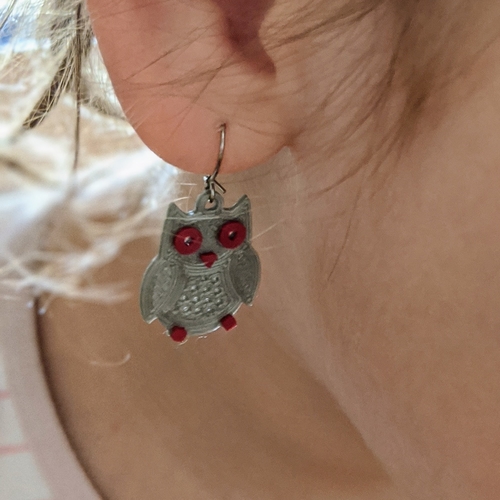 Owl Earrings 3D Print 380193