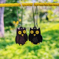 Small Owl Earrings 3D Printing 380197