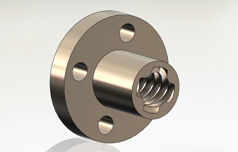 T8x8mm trapez somun-nut