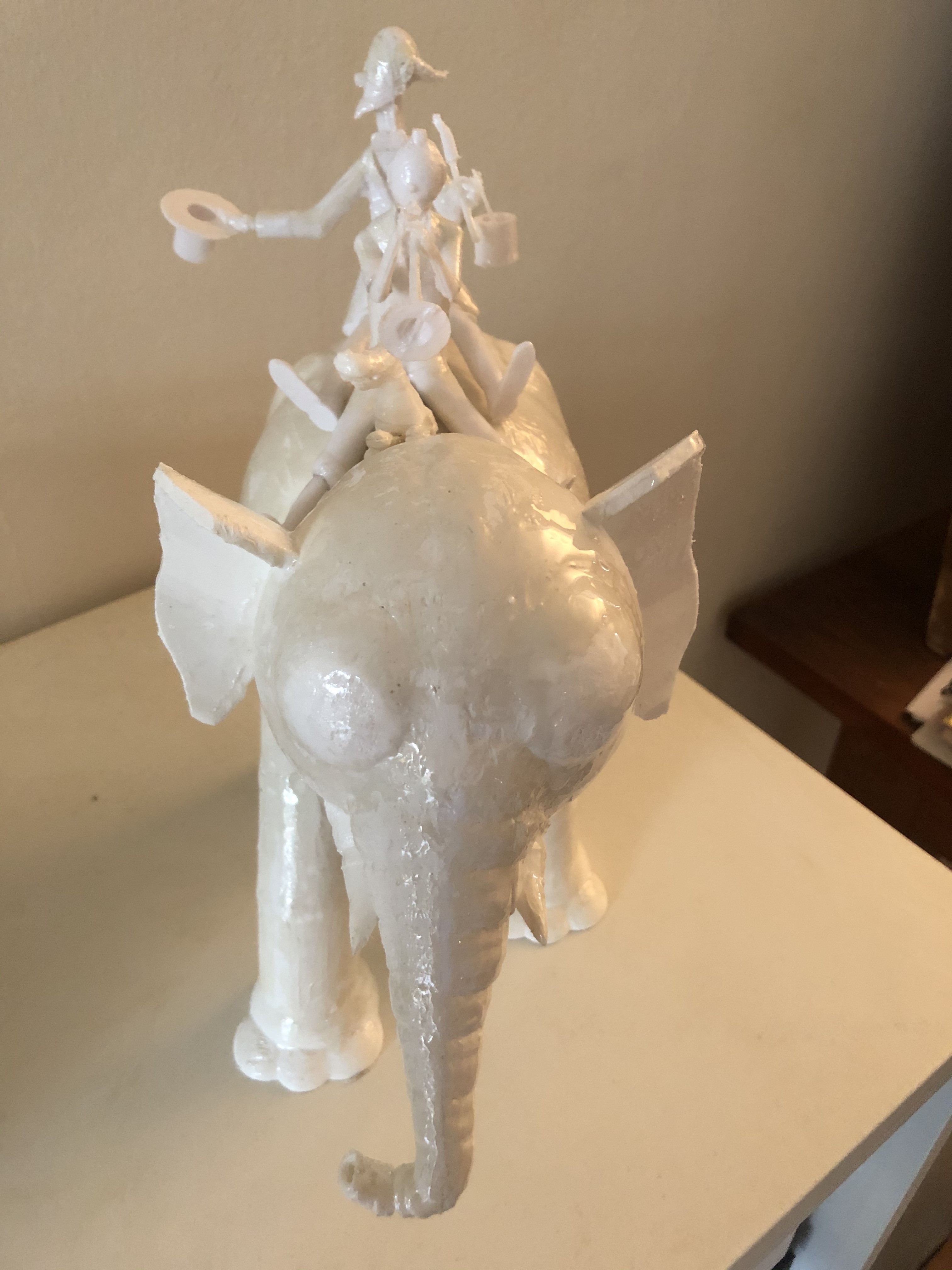 Tintin on Elephant 3D Print 380240