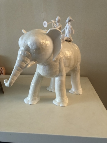 Tintin on Elephant 3D Print 380241