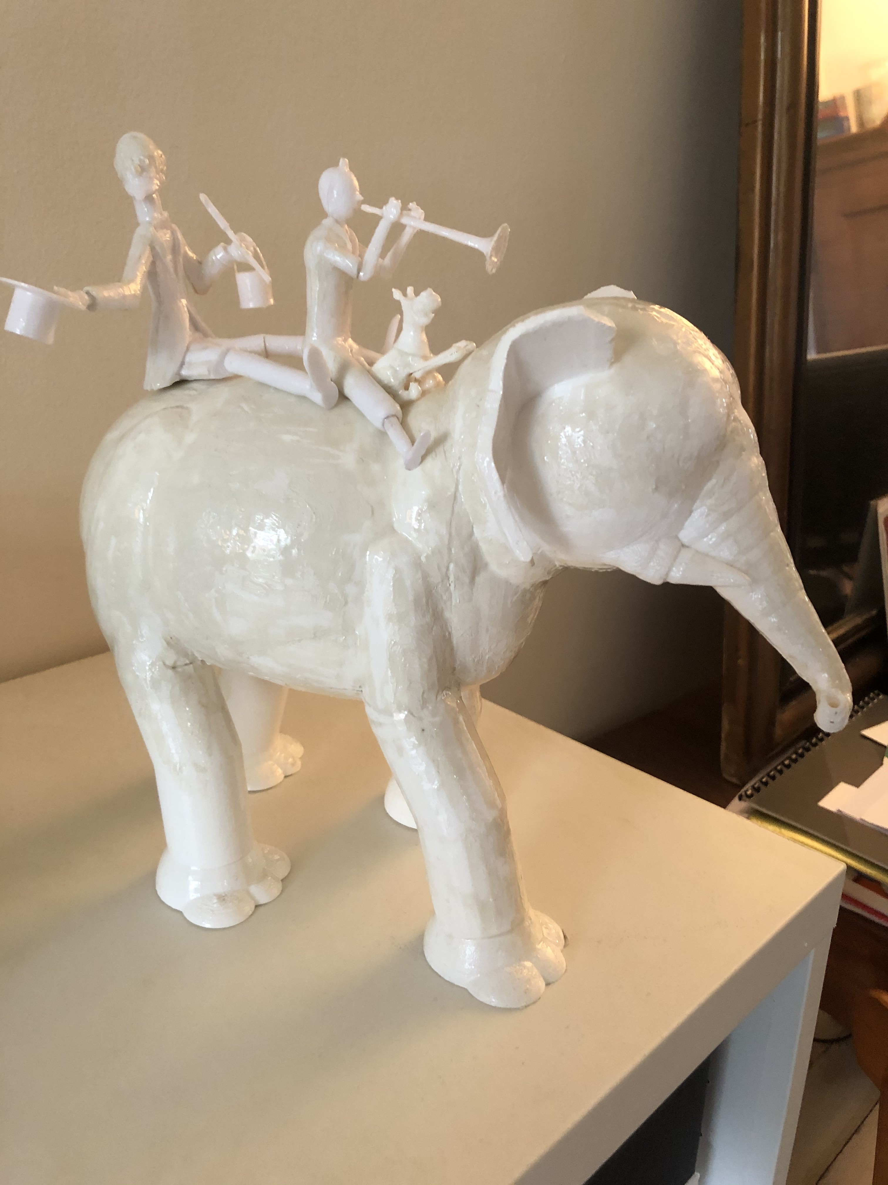 Tintin on Elephant 3D Print 380242