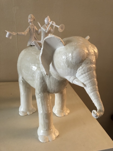 Tintin on Elephant 3D Print 380243