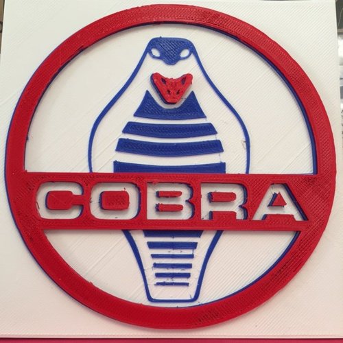 Cobra logo in 3D by 3DPK