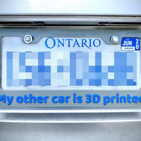 Small License Plate Frame - "My Other Car is 3D Printed" 3D Printing 380383