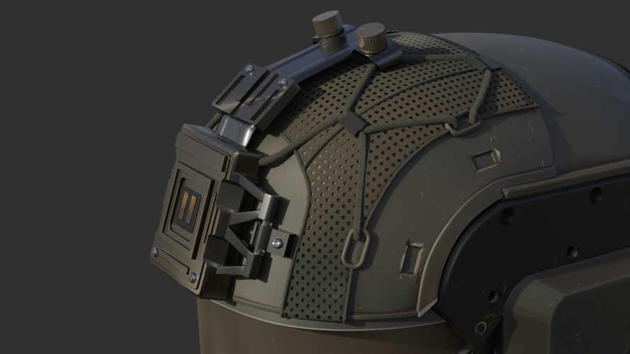 Futuristic tactical helmet 3D Print 380451