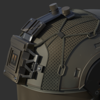 Futuristic tactical helmet - Thumbnail 3
