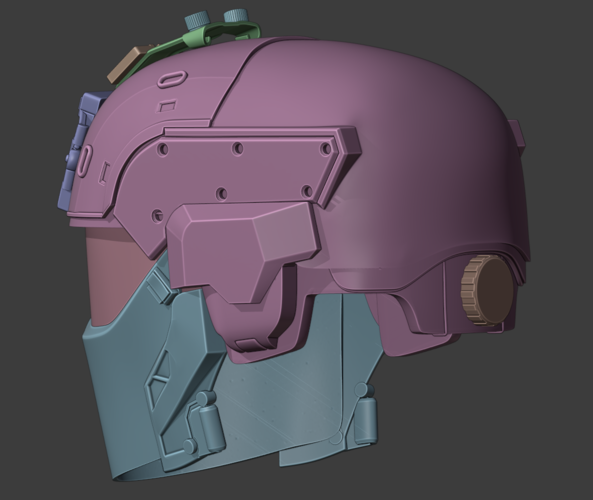Futuristic tactical helmet 3D Print 380452