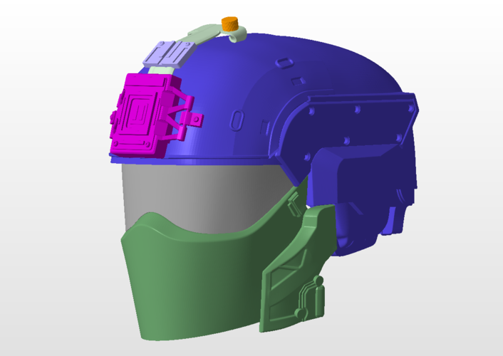 Futuristic tactical helmet 3D Print 380453