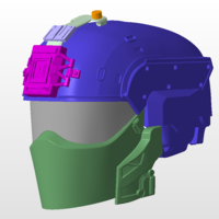 Futuristic tactical helmet - Thumbnail 5