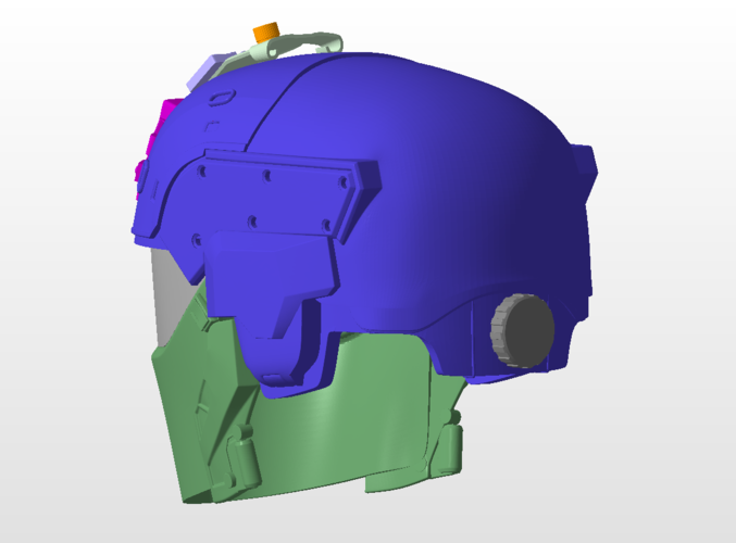 Futuristic tactical helmet 3D Print 380454