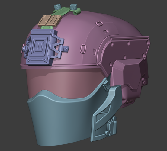 Futuristic tactical helmet 3D Print 380457