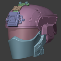 Futuristic tactical helmet - Thumbnail 9