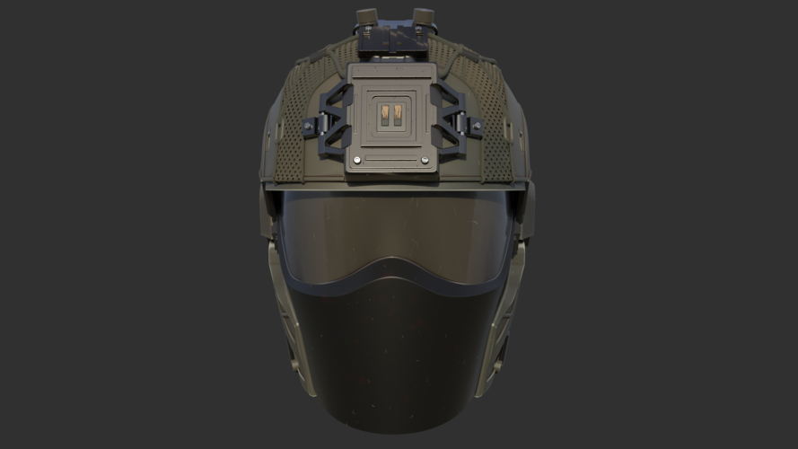 Futuristic tactical helmet 3D Print 380479
