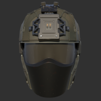 Futuristic tactical helmet - Thumbnail 10