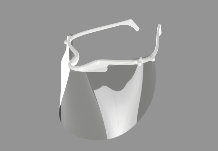 Transparent Mouth Shield 3D Print 380515
