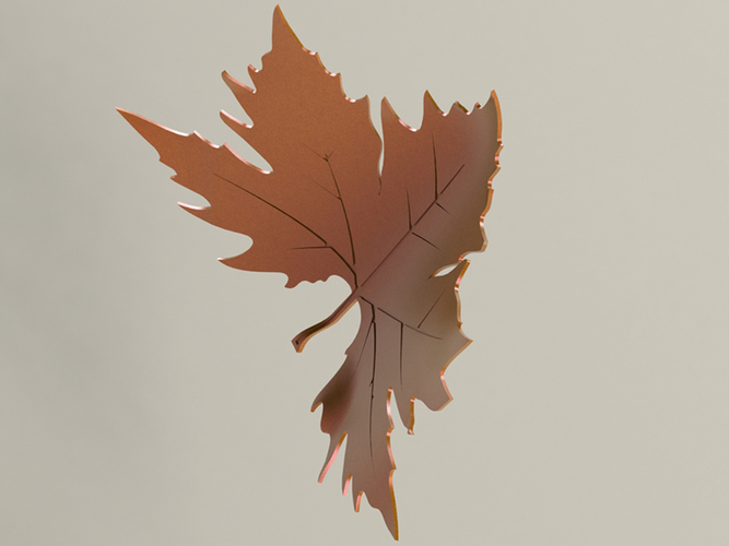 plane tree leaf 3D Print 380531