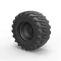 Diecast Rear wheel from Pulling tractor 2 - Thumbnail 1