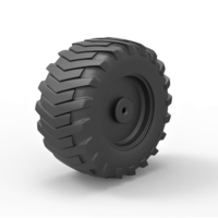 Diecast Rear wheel from Pulling tractor 2 - Thumbnail 4