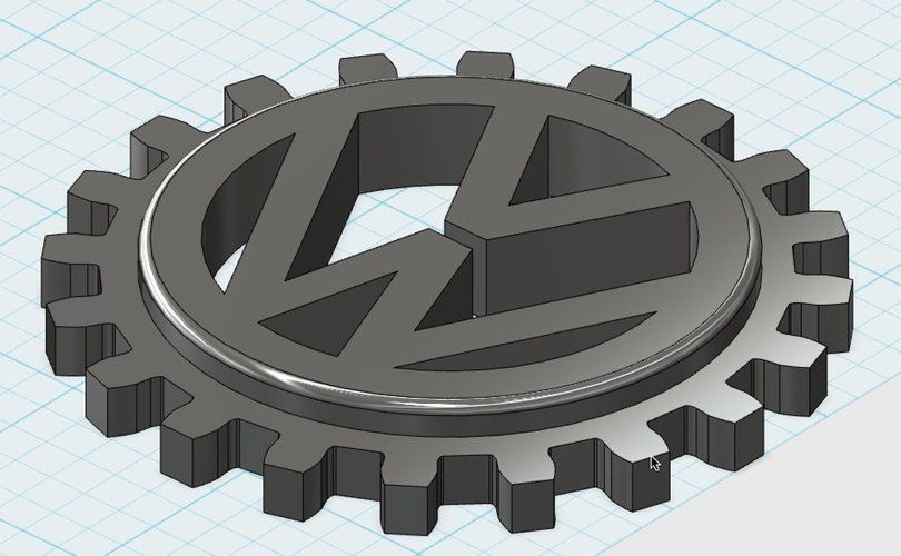 VW original logo 1940 3D Print 38057