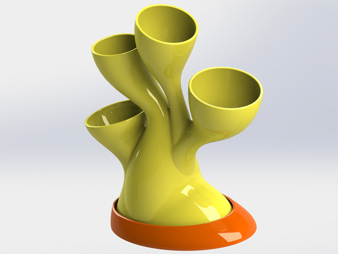 mushroom vase 3D Print 380647