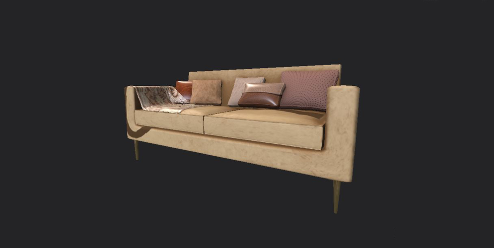 Capri Sofa 3D Print 380663