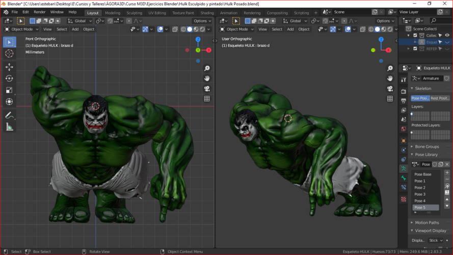 Hulk 4 poses 3D Print 380686