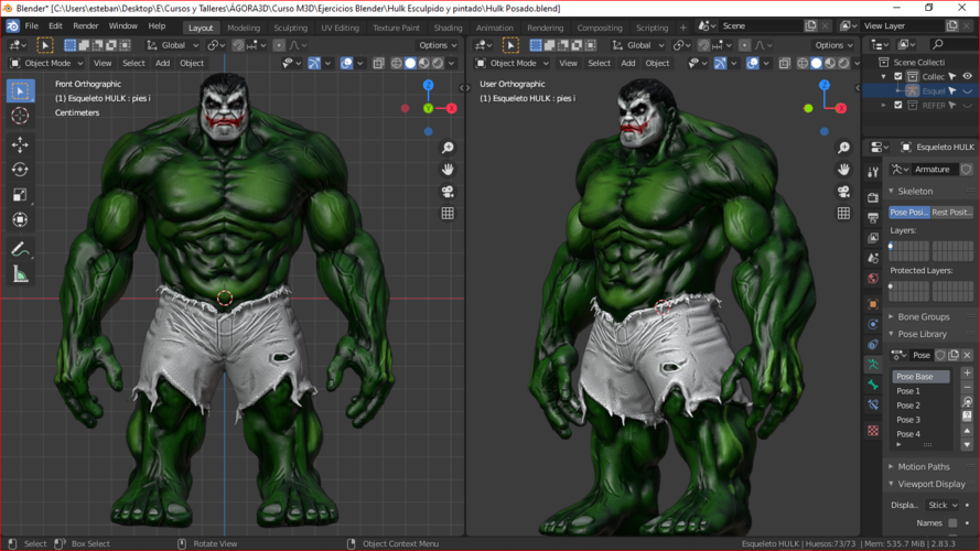 Hulk 4 poses 3D Print 380687