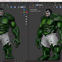 Small Hulk 4 poses 3D Printing 380687