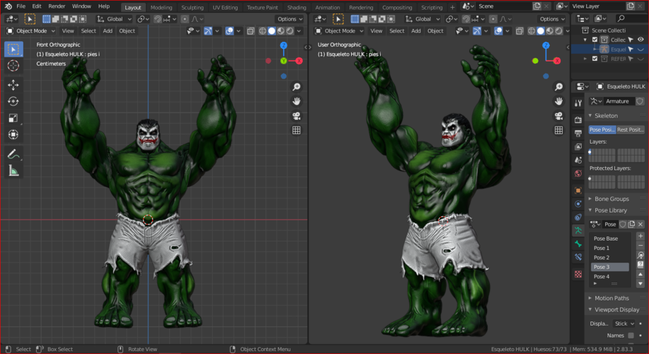 Hulk 4 poses 3D Print 380690