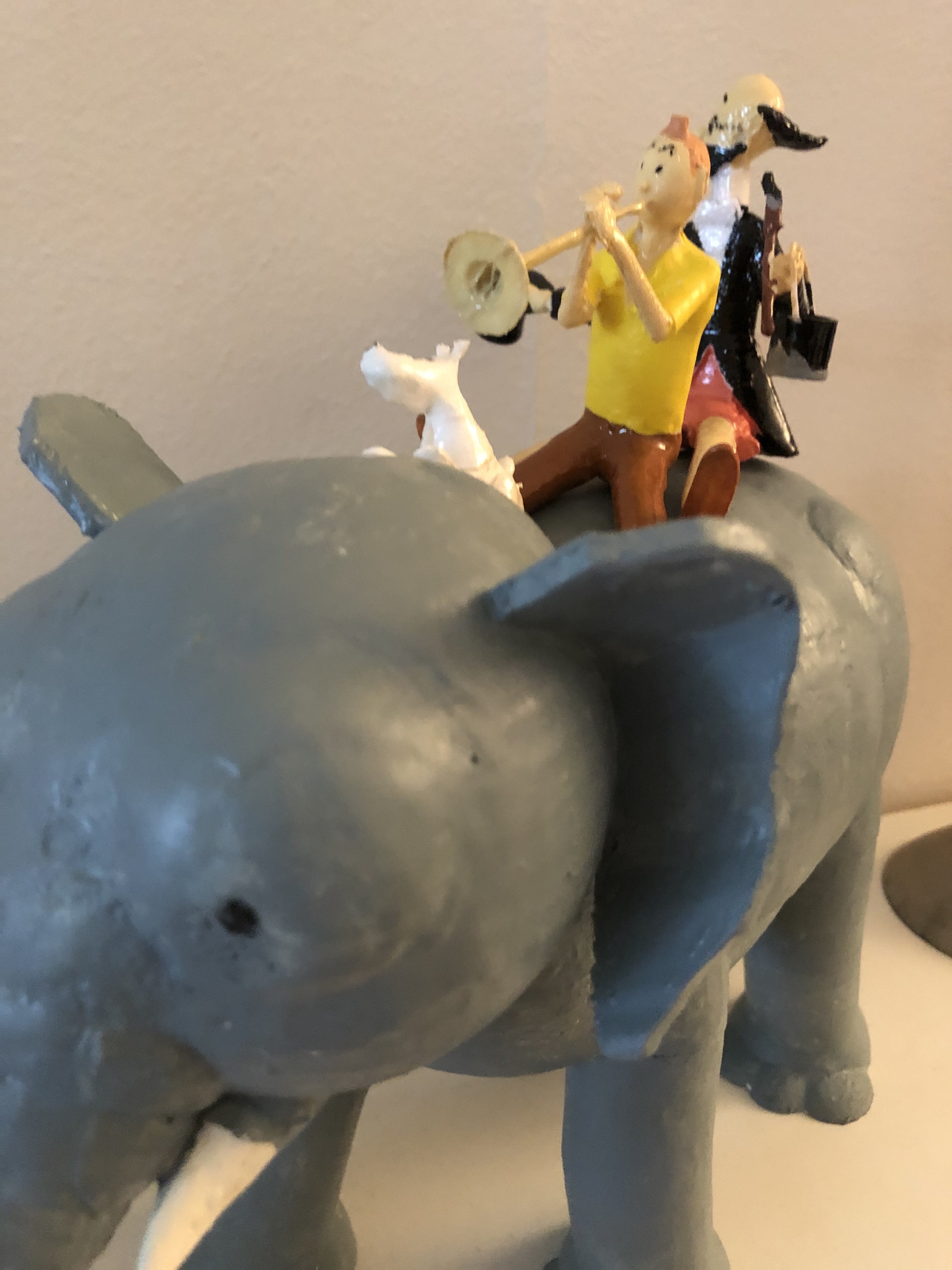 Tintin on Elephant 3D Print 380971