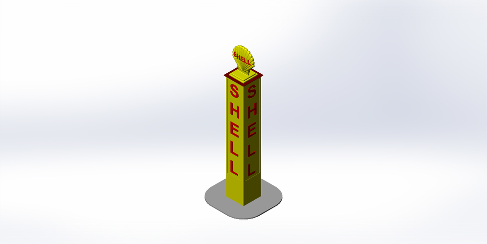 Eigenbau Modell der Shell Säule vom Nürburgring im Maßstab 1:24. 3D Print 381051