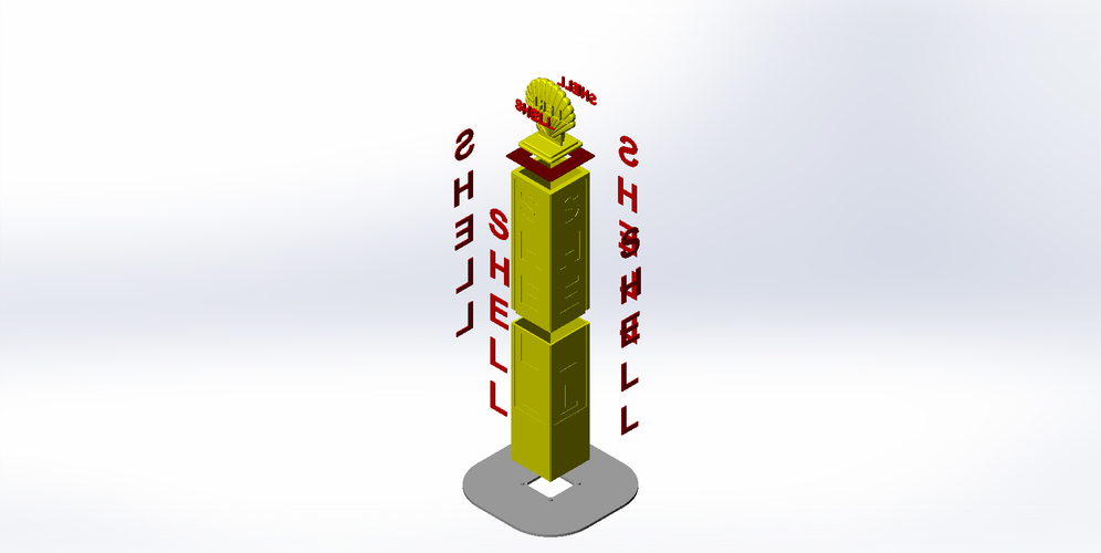 Eigenbau Modell der Shell Säule vom Nürburgring im Maßstab 1:24. 3D Print 381052