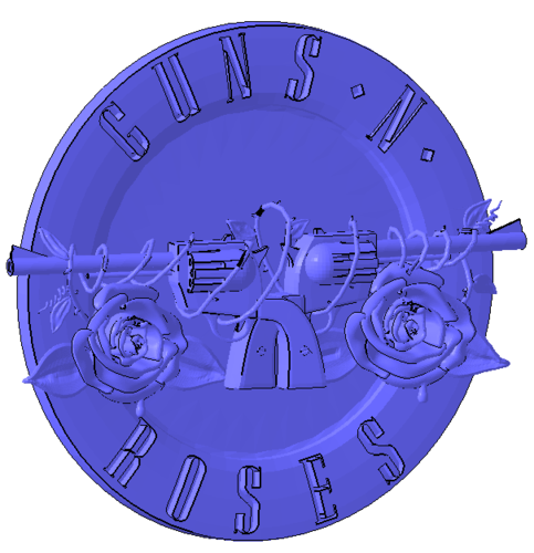 Guns n' Roses Logo 3D Print 381087