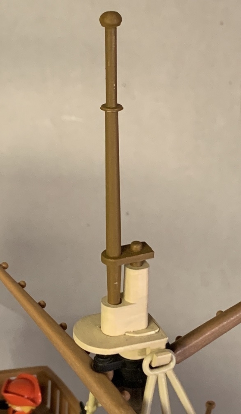 Bateau pirate playmobil rear top matt / mat pavillon