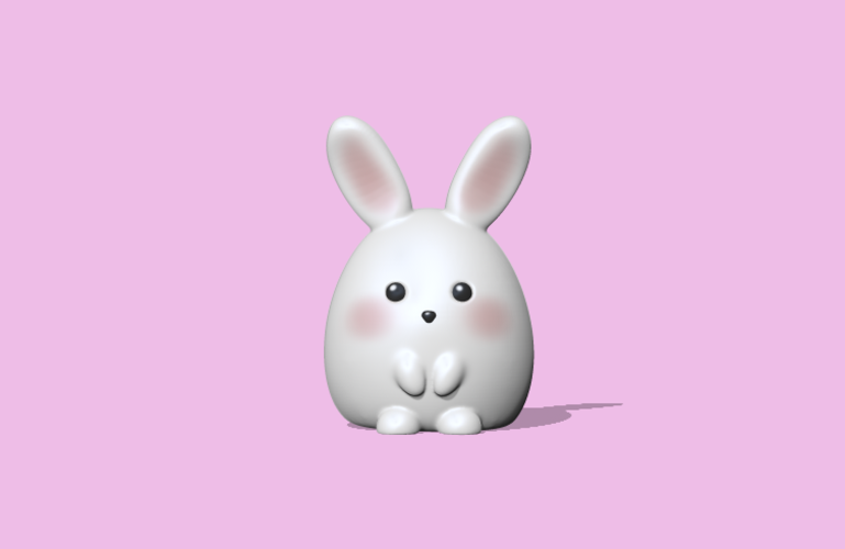 3D Printed Cute bunny by usagipan3dstudios | Pinshape